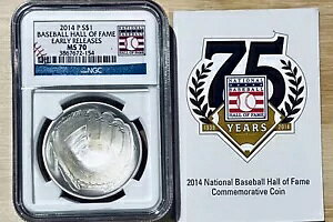 2014 P S$1 �싅�a�� NGC ���������[�X MS70 MLB COA �t��