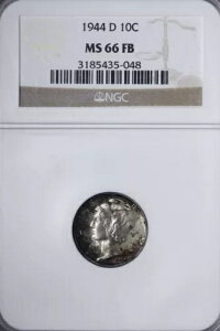 GEM+ BU 1944-D }[L[ _C NGC MS66 FB g[ KHA