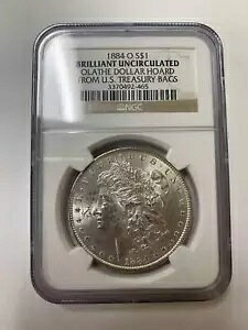 1884-O $1 ���[�K�� �V���o�[ �_���[ NGC �u�����A���g�����ʃI���C�X �_���[�̕��