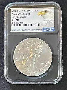 2024 (W) $1 AJ Vo[ C[O NGC MS70 ER gv x g RA
