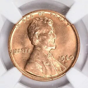 1960-D Sml Dt NGC MS66 Red Die Chips in BA6AS on Rev Lincoln Cent G[
