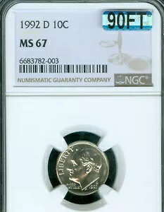 1992 D [Yxg _C NGC MS67 PQ POP 9 MAC 90FT & X|bgX