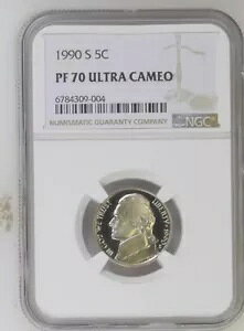 1990-S .05 PF70 UCAM 5C �E���g�� �J���I �W�F�t�@�[�\�� �j�b�P�� NGC �u���E�� ���x�� ���A TopPop