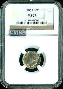 1980 �v���[�Y�x���g �_�C�� NGC MS67 MAC �ō����O���[�h �X�|�b�g���X ���A�B