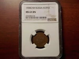 1908 SPB ���V�A 1 �R�y�C�J �R�C�� NGC MS-63 BN