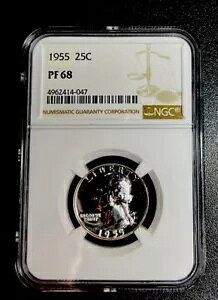 1955 Vg NH[^[ 25c NGC F PF68 ٓIȃNXv Tv A+++