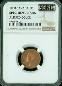 1950 �J�i�_ �Z���g NGC �W�{ SP63 MAC 90RD �ύX�F 300 ���� *