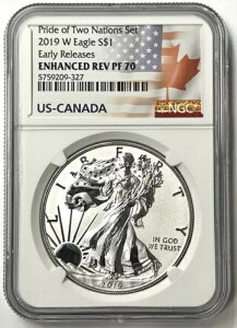 2019-W �V���o�[ �C�[�O�� $1 NGC �G���n���X�g Rev PF 70 (2 �̍��Ƃ̌ւ�Z�b�g) �č�������