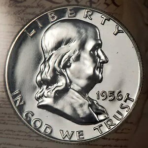 1956 50c �t�����N���� �V���o�[ �n�[�t�_���[ �v���[�t - �J���I - �^�C�v 2 - NGC PF 67 - X5131