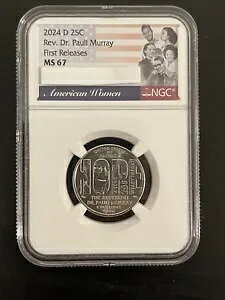 2024 D Rev. �p�E���E�}���[���m 25c NGC MS 67 �A�����J�����N�H�[�^�[ �t�@�[�X�g�����[�X