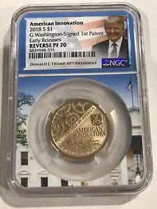 2018-S American Innovation Washington ���ŏ��̓��� REV PF70 ER �g�����v ���x���ɏ������܂����B