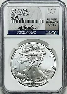 2021 �A�����J�� �V���o�[ �C�[�O�� T2 1 �I���X �R�C�� NGC MS70 �����V���[�Y FDI GAUDIOSO