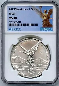 2023 メキシコ リベルタ NGC MS70 オンザ 999 シルバー 1 オンス コイン モネダ プラタ プラ JP575