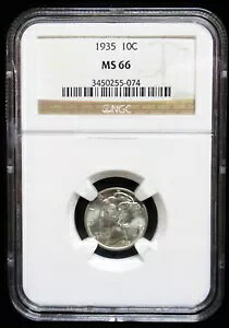 NGC MS66 1935 �}�[�L�����[ �_�C�� GU 42
