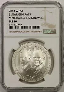 2013-W 5 �����R�}�[�V���� �A�C�[���n���[ $1 NGC MS 70 ���_���L�O