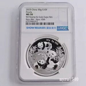 NGC MS70 2025 ���� 10 ���p���_��� 30 �O���� SH �X�^���v & �R�C�� EXPO �u���[���x��