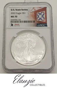 2022 �A�����J�� �V���o�[ �C�[�O�� 7k US �X�e�[�g �V���[�Y �I�n�C�I (�B 37/50) NGC MS70