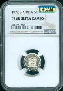 1972 ��A�t���J 5 �Z���g �v���[�t NGC PF68 �E���g�� �J���I MAC �i��??