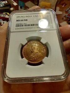 �C�M���X�̃C���h 1917(C) 1/4 �A���i �N�H�[�^�[ NGC MS66 RB