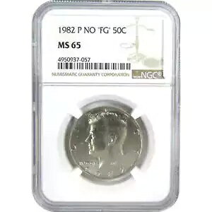 1982 P No 'FG' Kennedy Half Dollar MS 65 NGC �N���b�h SKU:CPC9364