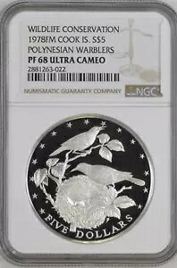 1978FM�N�b�NIS�B�|���l�V�A���V�N�C�쐶�����ی� S$5 NGC PF 68 UC �j�[�X