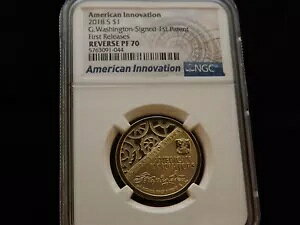 2018-S $1 American Innovation �� NGC ���o�[�X PF 70 ���������[�X