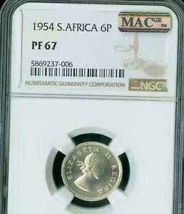 1954 AtJ Vo[ 6 yX NGC PF67 MAC 2 Ԗڂɍׂ & X|bgXB