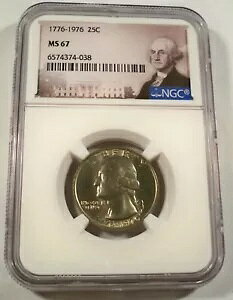 1976 NGC MS67 �N���b�h ���V���g�� �N�H�[�^�[ 25c �r�W�l�X �X�g���C�N �f�G�ȃS�[���h�g�[�� MS 67