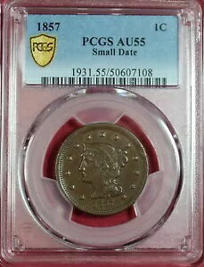 1857 [W Zg X[ fCg PCGS AU55