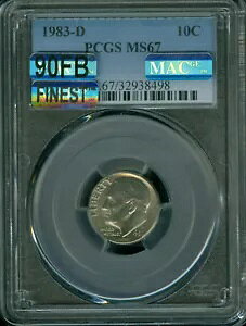 1983 D [Yxg _C PCGS MS67 MAC 90FB ōWXg[ MAC X|bgX $2500 FB *
