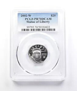 2002-W $25 �A�����J�� �v���`�i �C�[�O�� 1/4 �I���X �v���`�i PR70 DCAM PCGS *3766