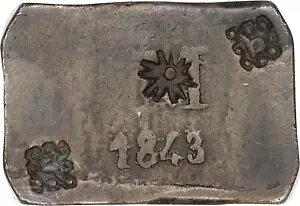 1843 ポルトガル植民地 モザンビーク マリア II ONCA KM26.1 GOMES-M2.12.01 PCGS VG-10