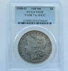 1900-O/CC �����K�� �V���o�[ �_���[ PCGS �g�b�v 100 VF 35 VAM 7A�A���Ɋ󏭂ȃR�C���B