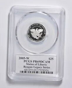 PR69 DCAM 2005-W $25 Ȑ_ - 1/4 IX 0.999 t@C v`i - PCGS *3246
