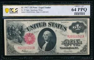 AC Fr 39 1917 $1 �@��ʉ� PCGS 64 PPQ ������!!!