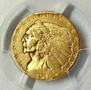 CHOICE 1915 $2.50 CfBAwbh S[h NH[^[ C[O PCGS AU-55 GS ̂