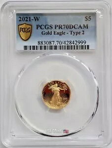 2021-W 1/10 IX S[h $5 AJ C[O ^Cv 2 PCGS PR70DCAM S[h V[h RCB