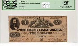 T-42 PF-4 1862 $2 R - 1-10 v[gԍG[ - PCGS-C 25!