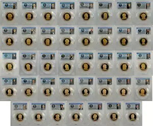 2007 - 2010�A2011 - 2016 S COMPLETE 39 �哝�� $1 PCGS 69 �v���[�t �h�� �Z�b�g