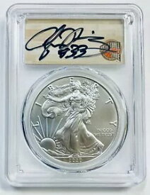 2020-(P) $1 シルバー イーグル PCGS MS70 フィラ アロンゾ追悼 HOF ポップ 10 で襲撃