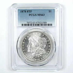 1878 8TF �����K�� �h�� MS 63 PCGS �V���o�[ $1 ������ SKU:I14843