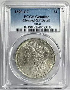 1890-CC モーガン ドル PCGS XF ディテール クリーニング済み **テールバー** (D148)