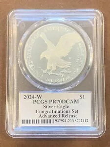 2024 W- �A�����J�� �V���o�[ �C�[�O��- PCGS- PR70DCAM- Adv.�����[�X/���߂łƂ��Z�b�g - �o����