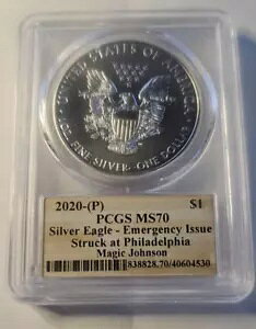 2020 �}�W�b�N �W�����\�� �T�C�� PCGS MS-70 �V���o�[ �C�[�O�� HOF �ً}���s