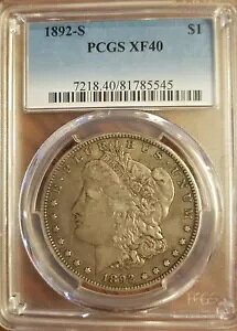 1892-S ���[�K�� �V���o�[ �_���[ PCGS XF40