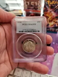 1930 P 25c �X�^���f�B���O ���o�e�B �N�H�[�^�[ �_���[ PCGS MS63FH MS63 FH �t���w�b�h