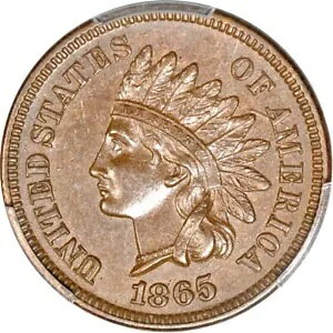 1865 �v���[�� 5 �C���f�B�A�� �w�b�h �Z���g �X�m�[ 2 PCGS MS 63 BN MPD FS-304 �t�H�g�V�[��