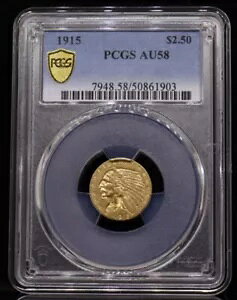 1915N $2.50 Ch PCGS AU58