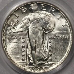 1926-D �X�^���f�B���O ���o�e�B �N�H�[�^�[ PCGS & CAC MS-64 OGH!