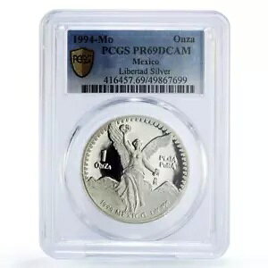 メキシコ 1 オンザ リベルタ独立天使 PR69 PCGS 銀貨 1994